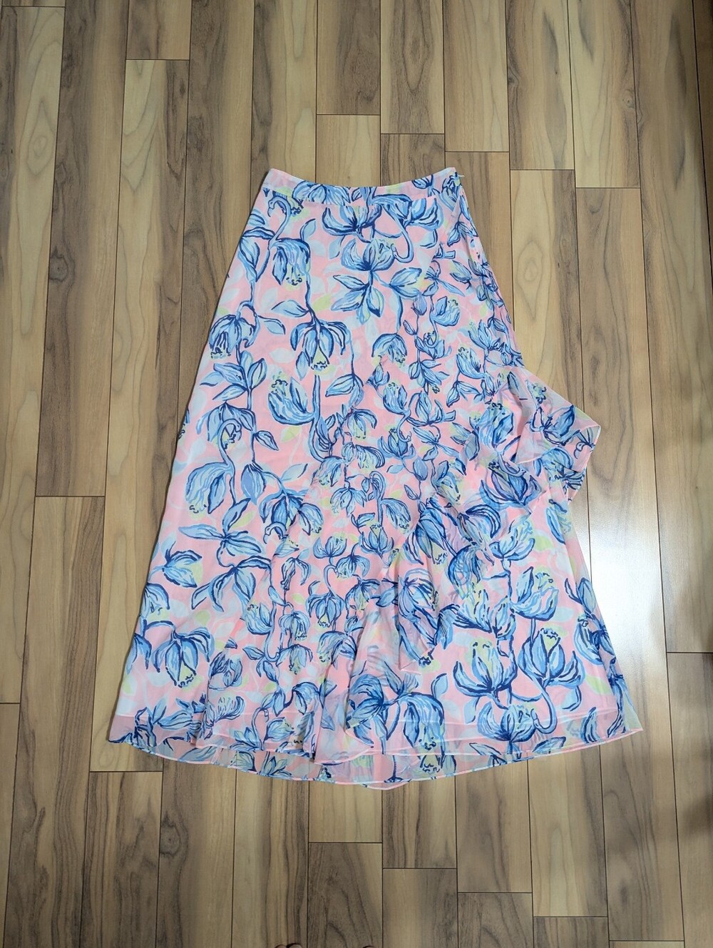 EUC! Lilly Pulitzer Agnes Skirt Sweet Pea Pink Chasing The Sun Size 4